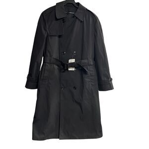 Defense Logistics Agency Garrison Army Trench Coats Black 42R Dbl Breasted SEE D